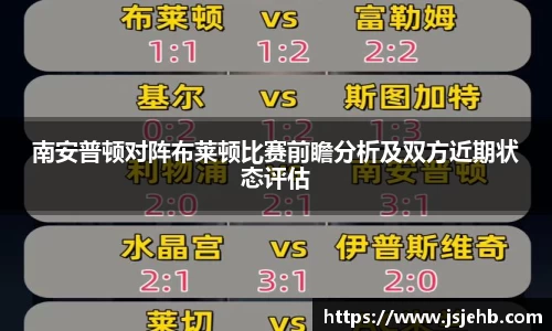 南安普顿对阵布莱顿比赛前瞻分析及双方近期状态评估